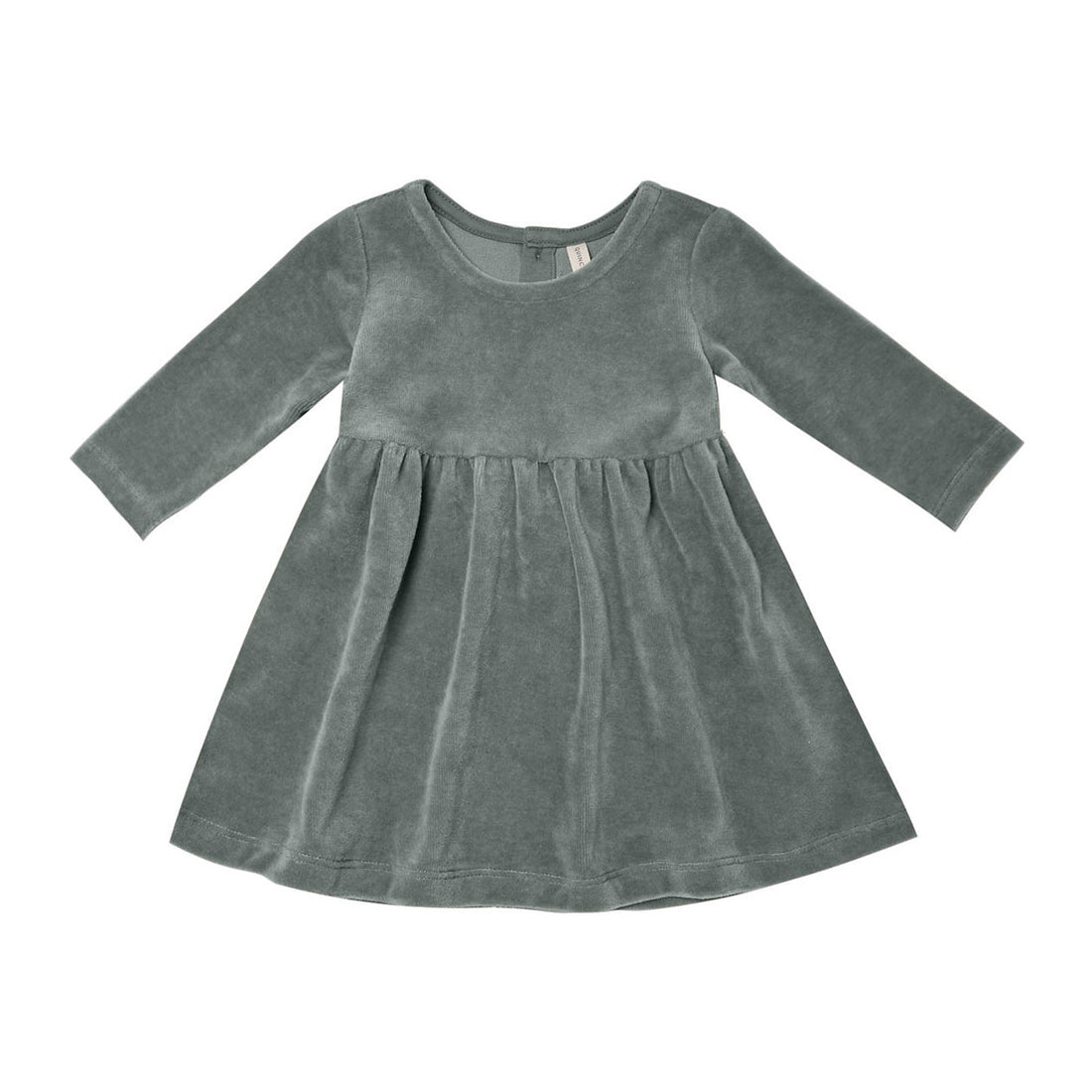 Quincy Mae Velour Long Sleeve Dress | Dusk