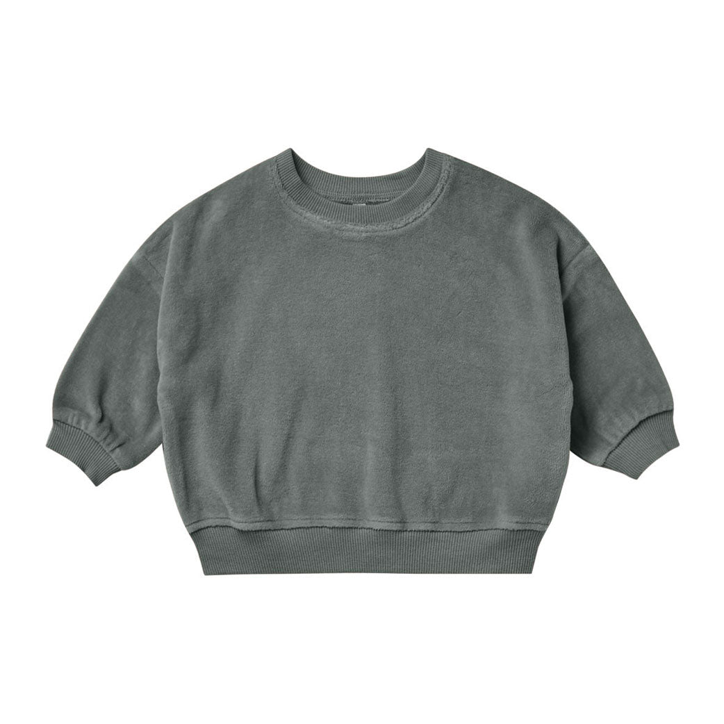 Quincy Mae Velour Relaxed Sweatshirt | Dusk