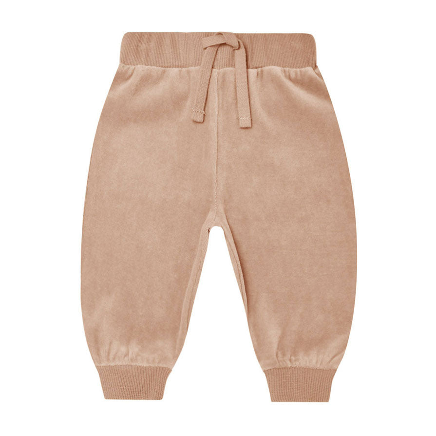 Quincy Mae Velour Relaxed Sweatpant | Blush