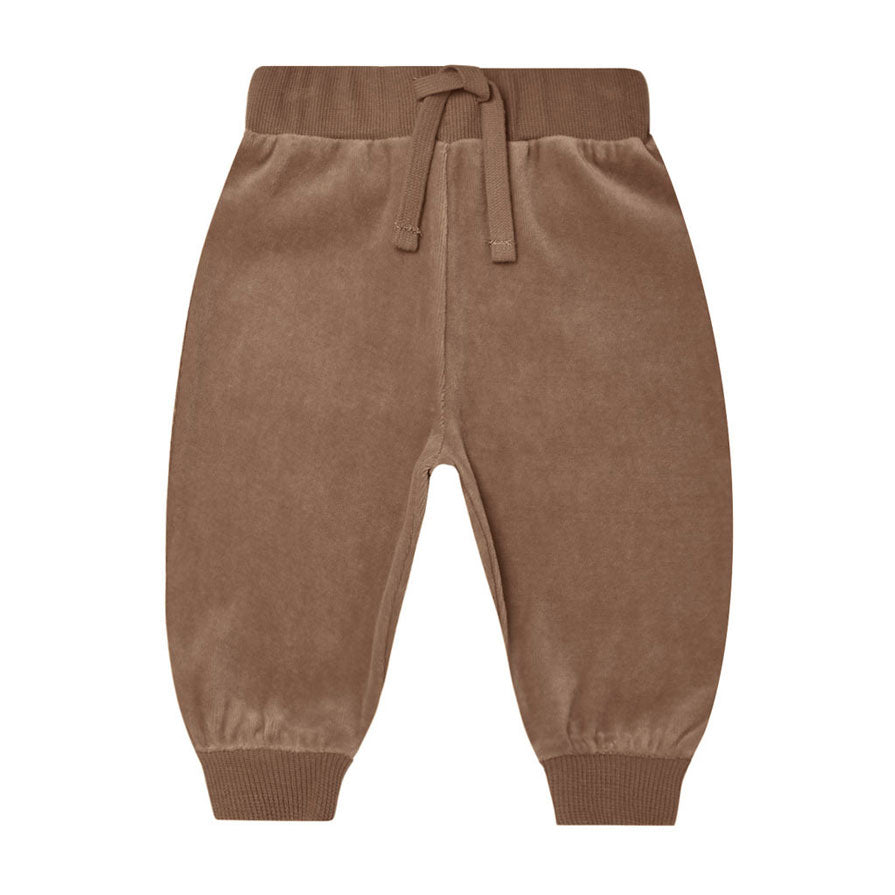 Quincy Mae Velour Relaxed Sweatpant | Cocoa