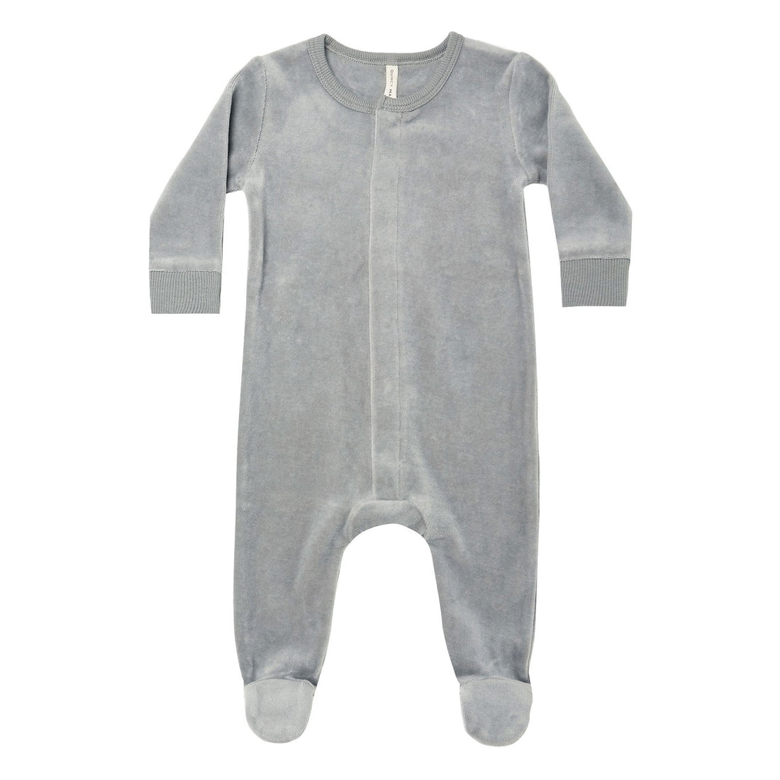 Quincy Mae Hidden Snap Footie-Dusty Blue