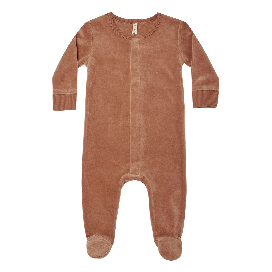 Quincy Mae Hidden Snap Footie-Clay