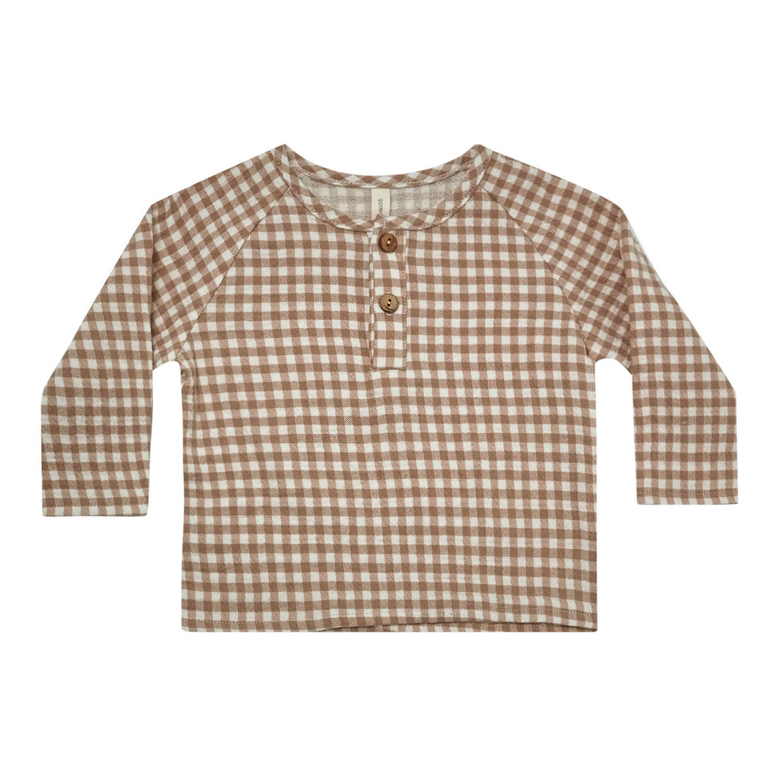 Quincy Mae Zion Shirt | Cocoa Gingham