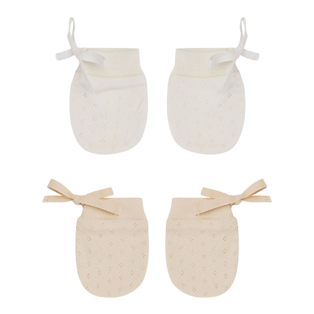 Quincy Mae No Scratch Mittens | Ivory, Antique