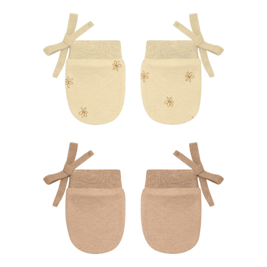 Quincy Mae Blossom, Apricot No Scratch Mittens