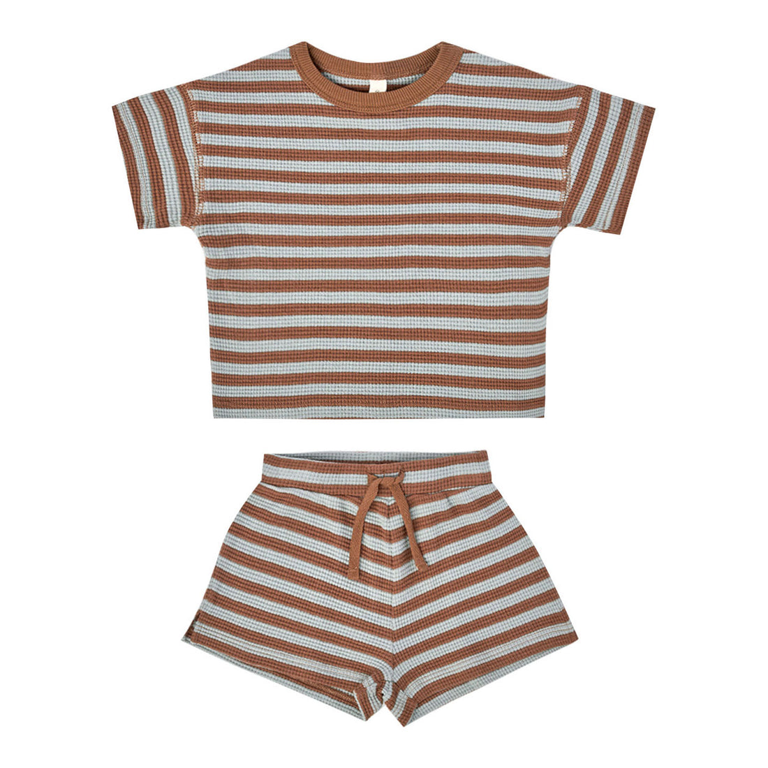 Quincy Mae Sienna, Sky Stripe Waffle Short Set
