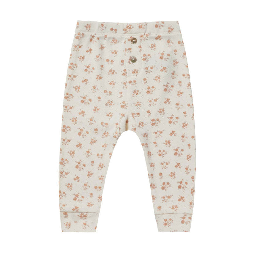 Quincy Mae Pointelle Legging | Blush Floral