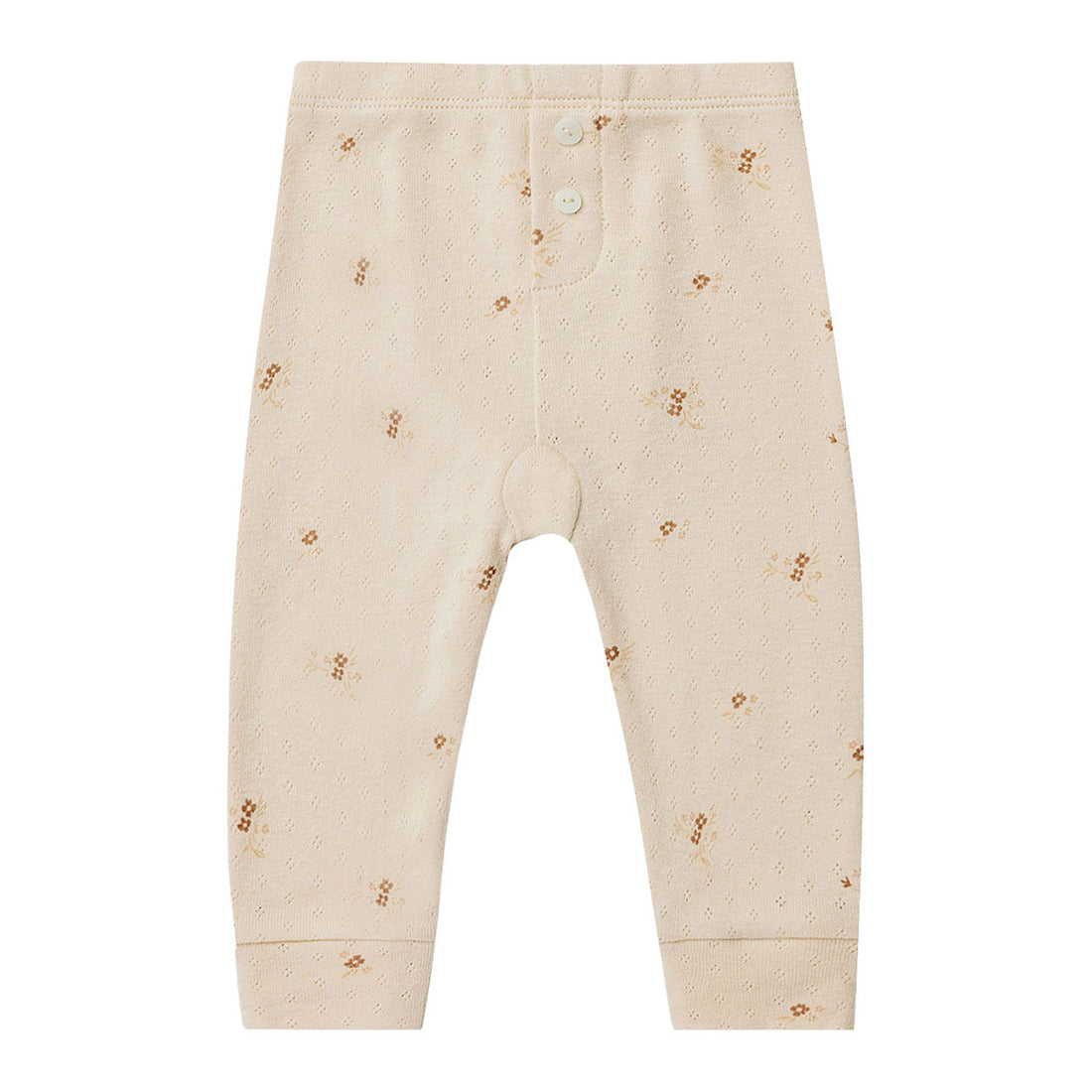 Quincy Mae Pointelle Legging | Ditsy Clay