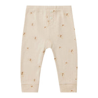Quincy Mae Pointelle Legging | Ditsy Clay