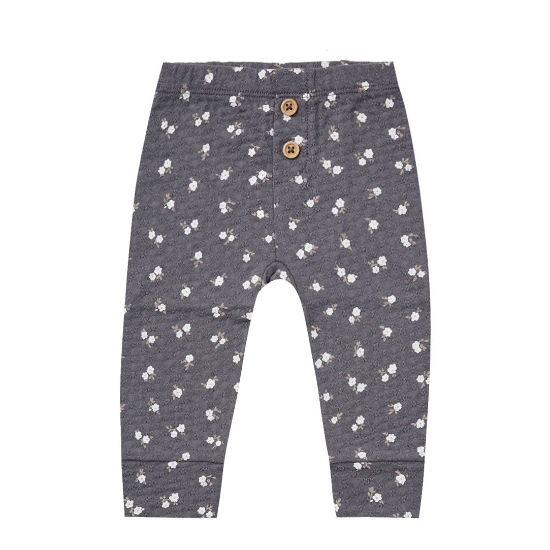 Quincy Mae  Dark Floral Pointelle Legging
