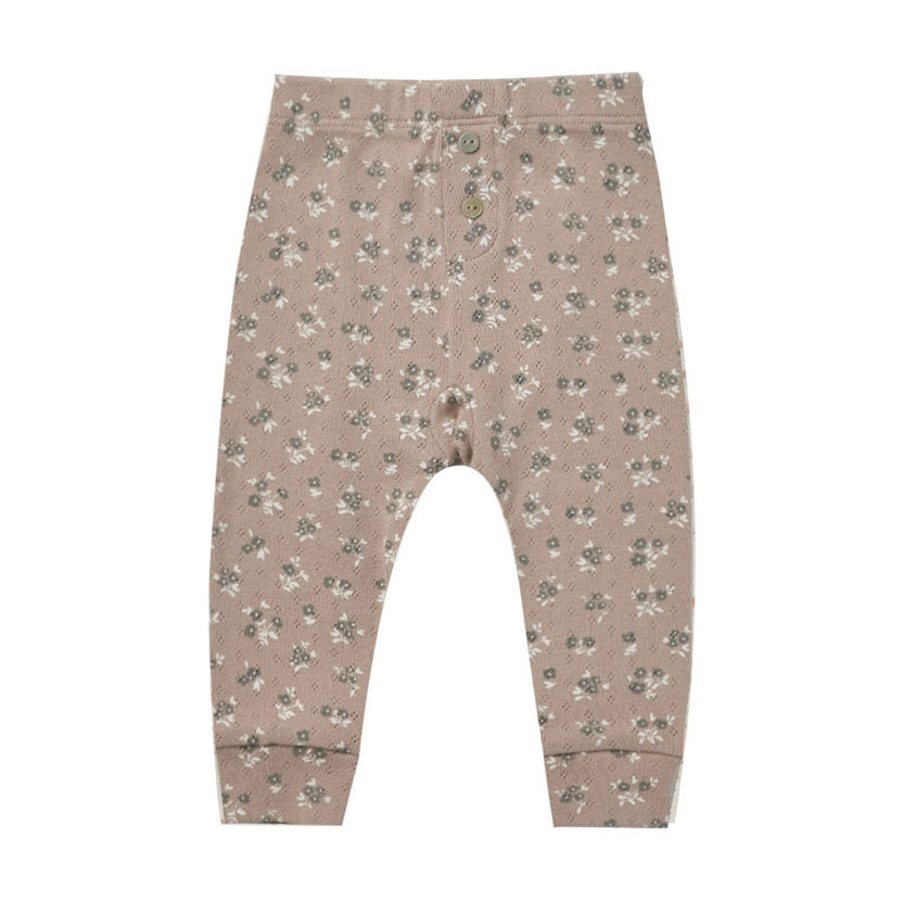 Quincy Mae Pointelle Legging | Truffle Floral