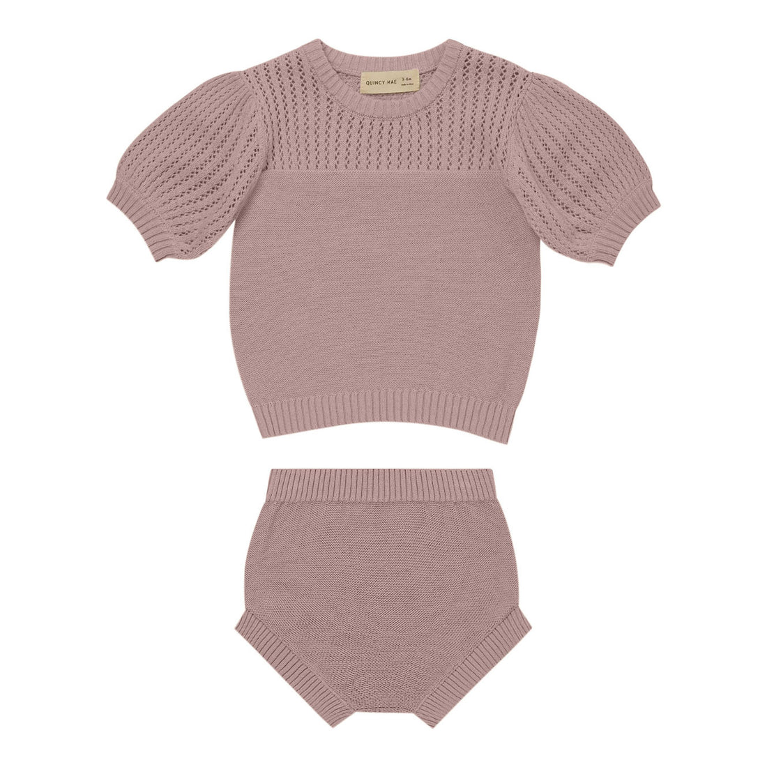 Quincy Mae Pointelle Knit Set | Lilac