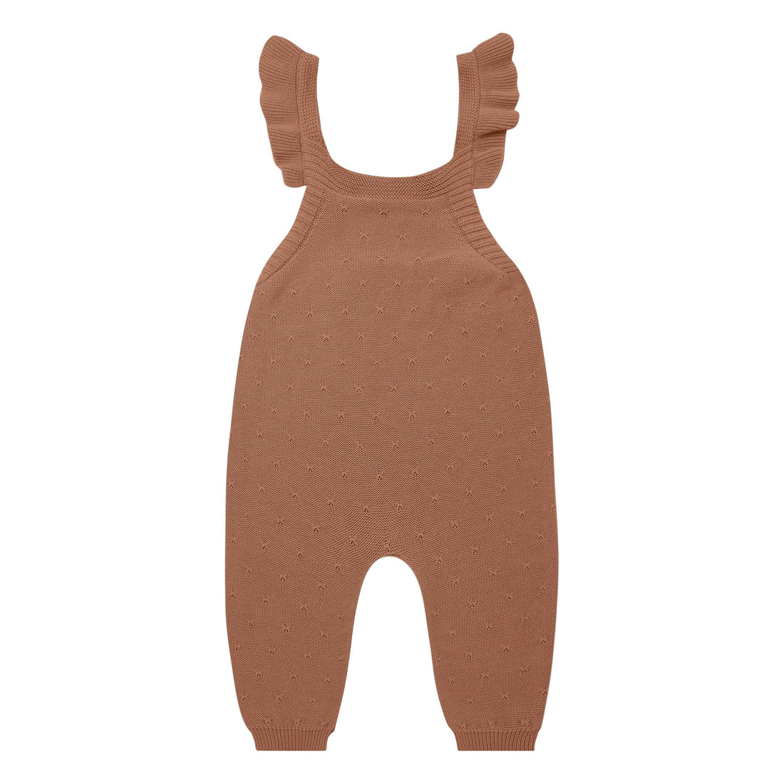 Quincy Mae Pointelle Knit Overalls | Amber