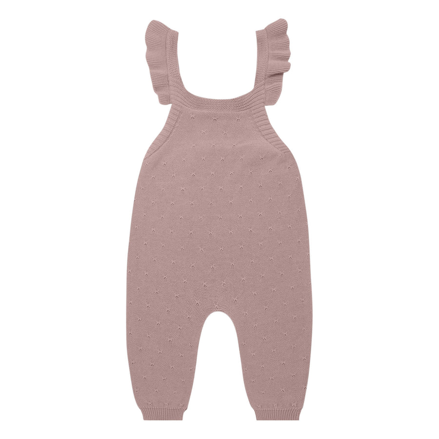Quincy Mae Pointelle Knit Overalls | Lilac