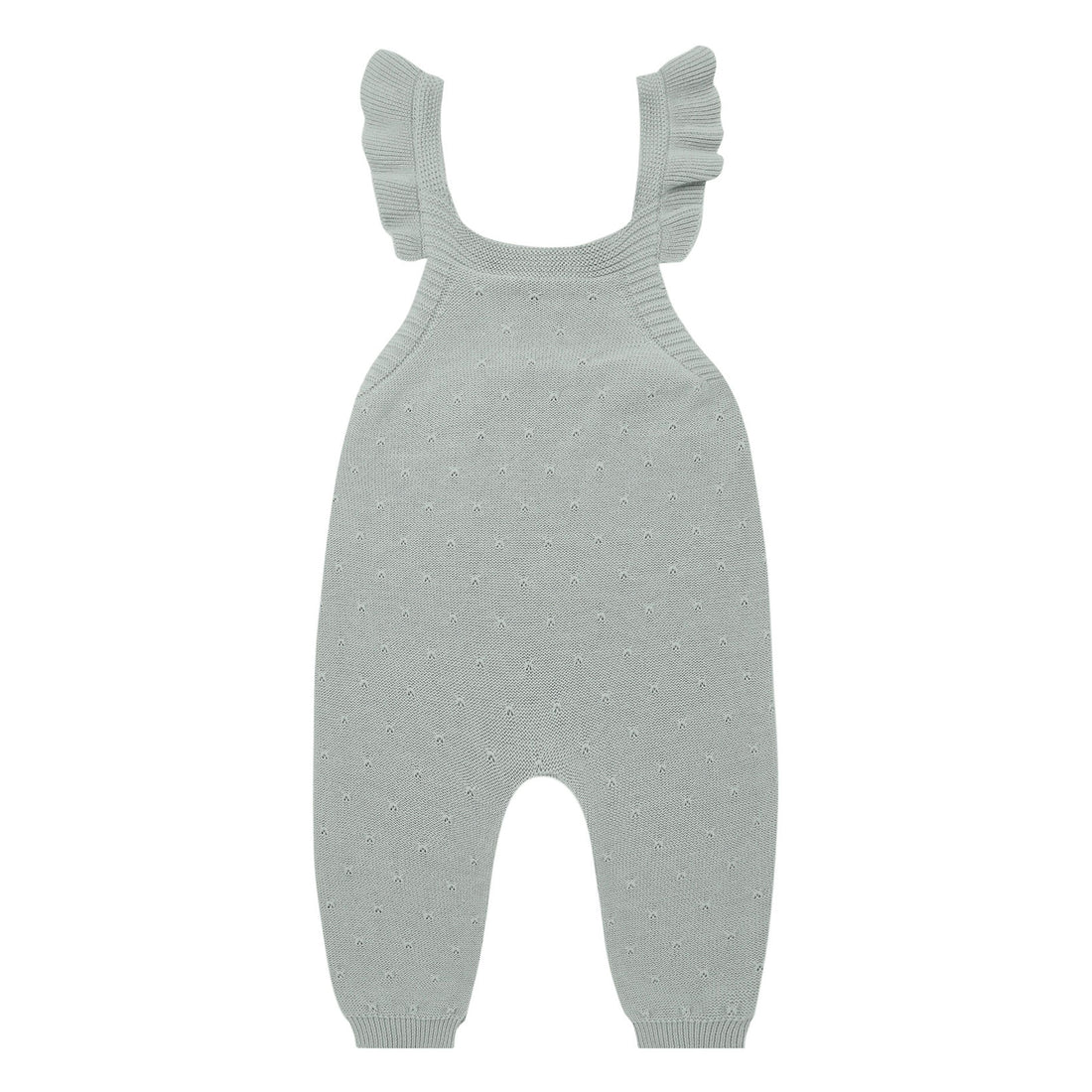 Quincy Mae Pointelle Knit Overalls | Sky