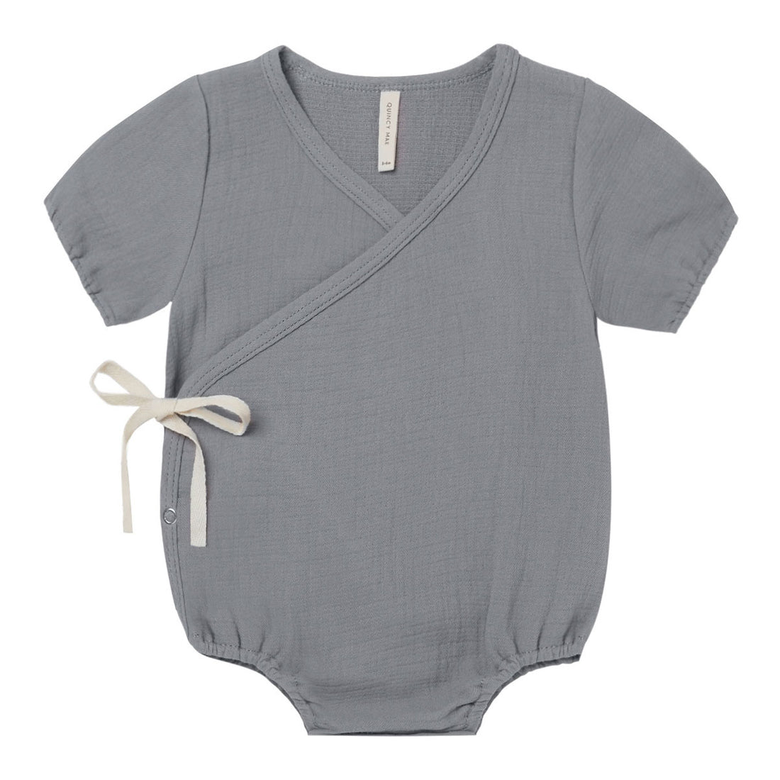 Quincy Mae Woven Wrap Romper | Ocean