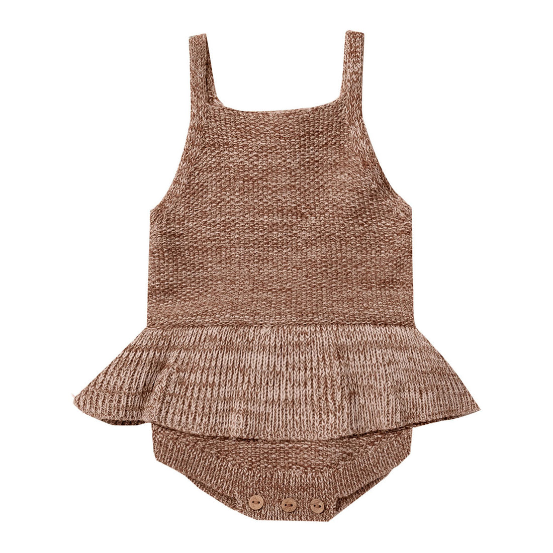 Quincy Mae Sienna Heather Knit Ruffle Romper