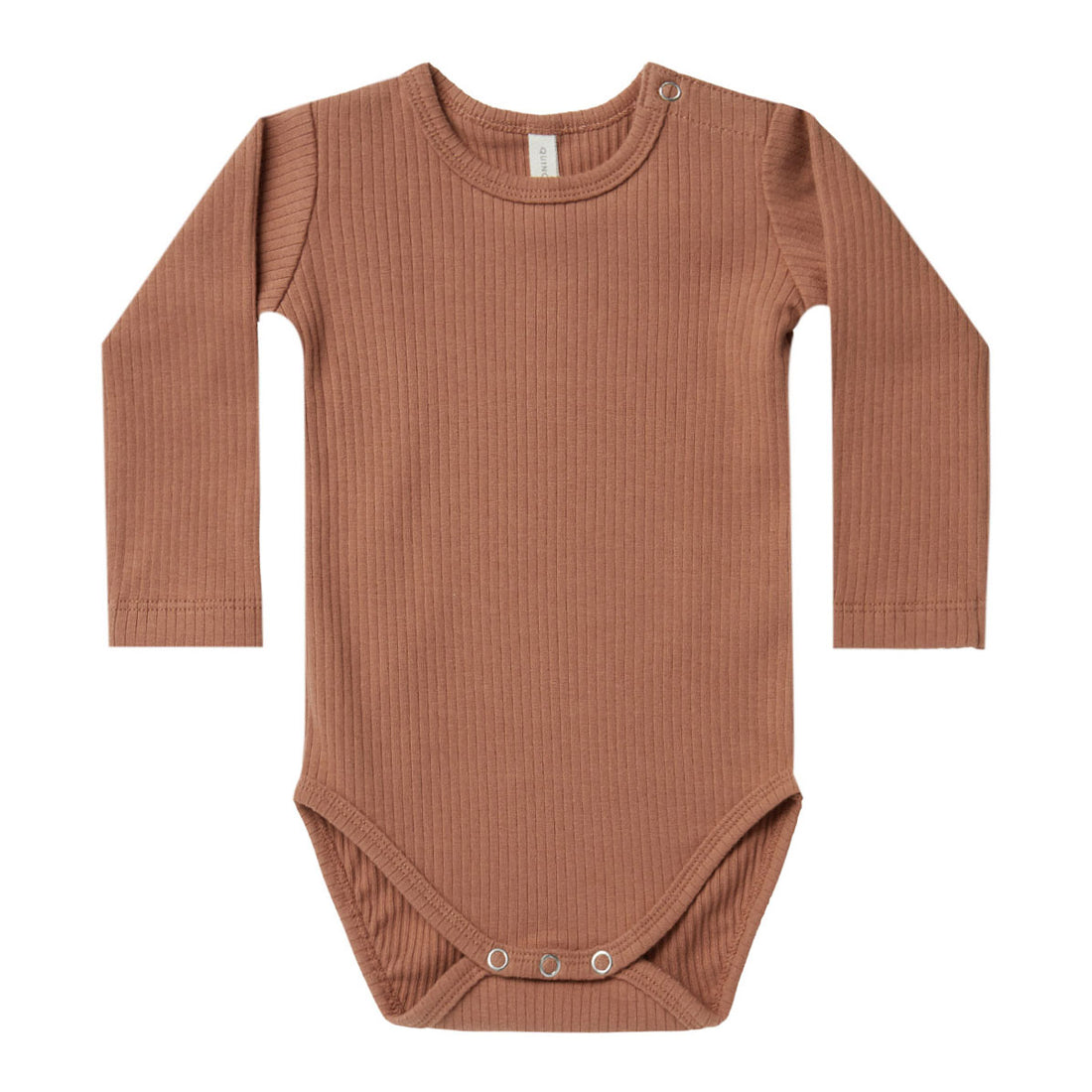 Quincy Mae Ribbed Longsleeve Bodysuit | Amber