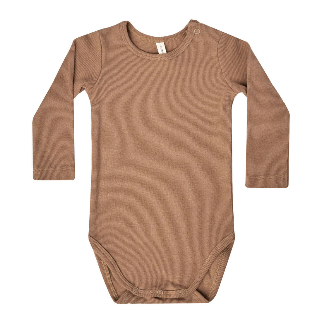 Quincy Mae Clay Ribbed Bodysuit