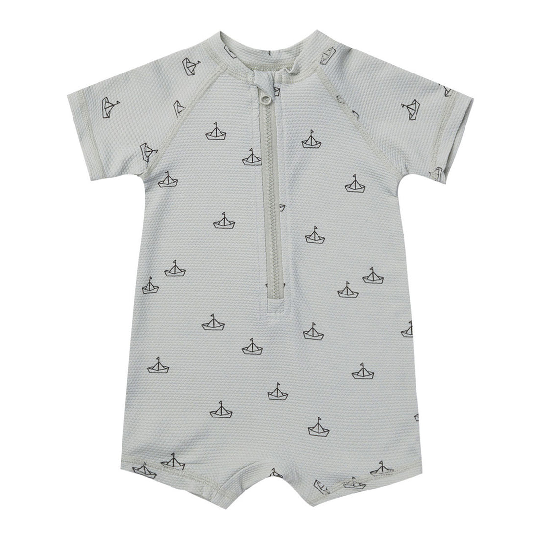 Quincy Mae Boats Boys Zip Rashguard