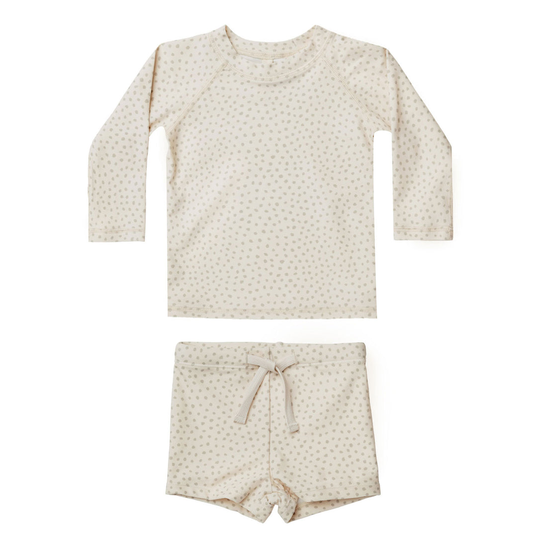 Quincy Mae Boys Rashguard + Short Set | Natural
