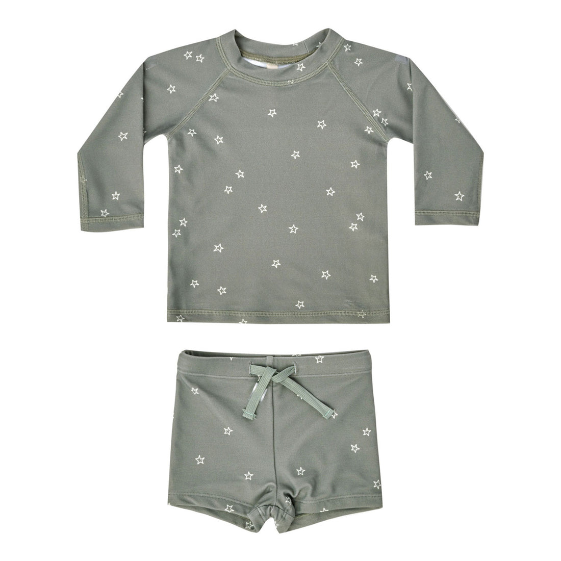 Quincy Mae Sea Green Boys Rashguard + Short Set