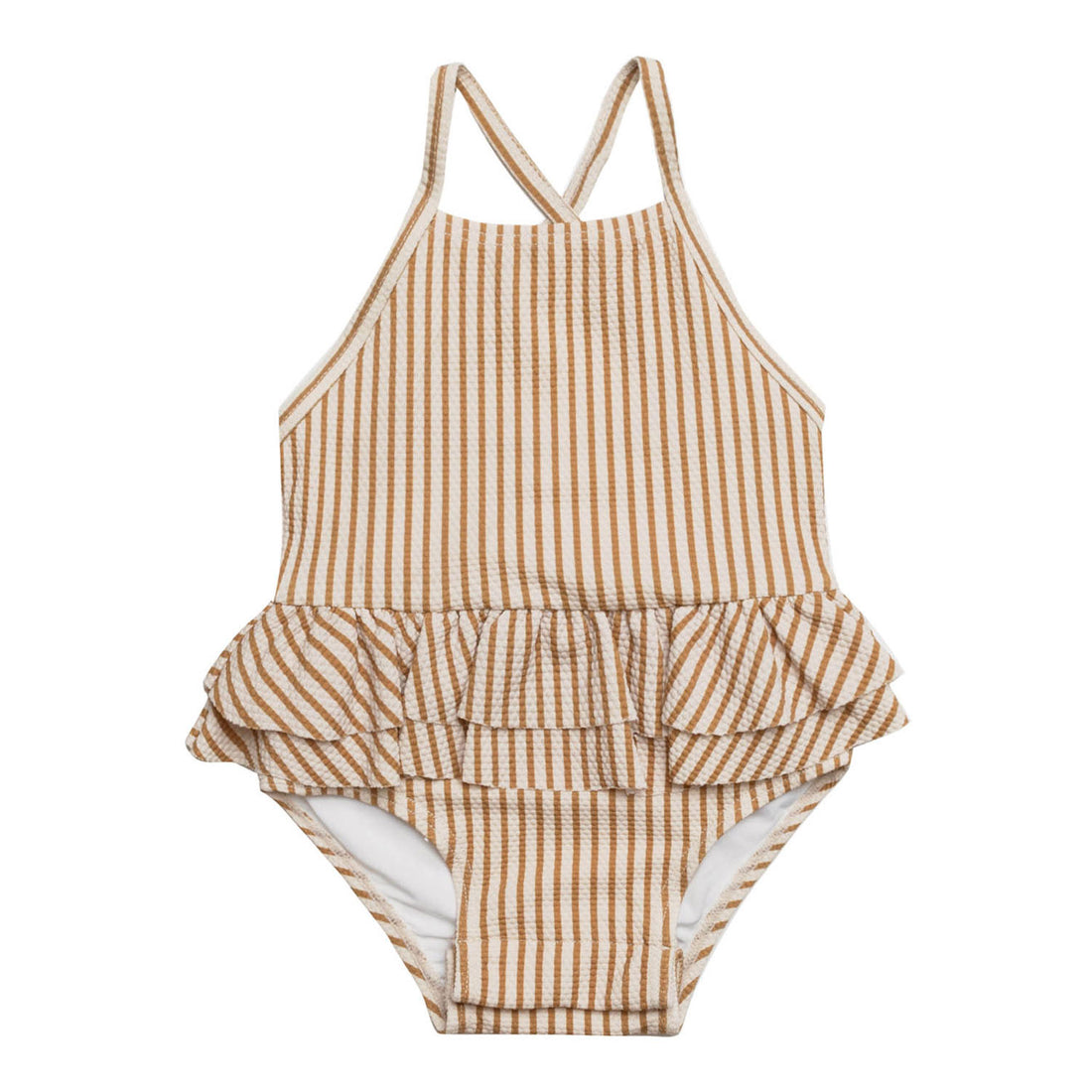 Quincy Mae One Piece Girls Swimsuit | Micro Stripe