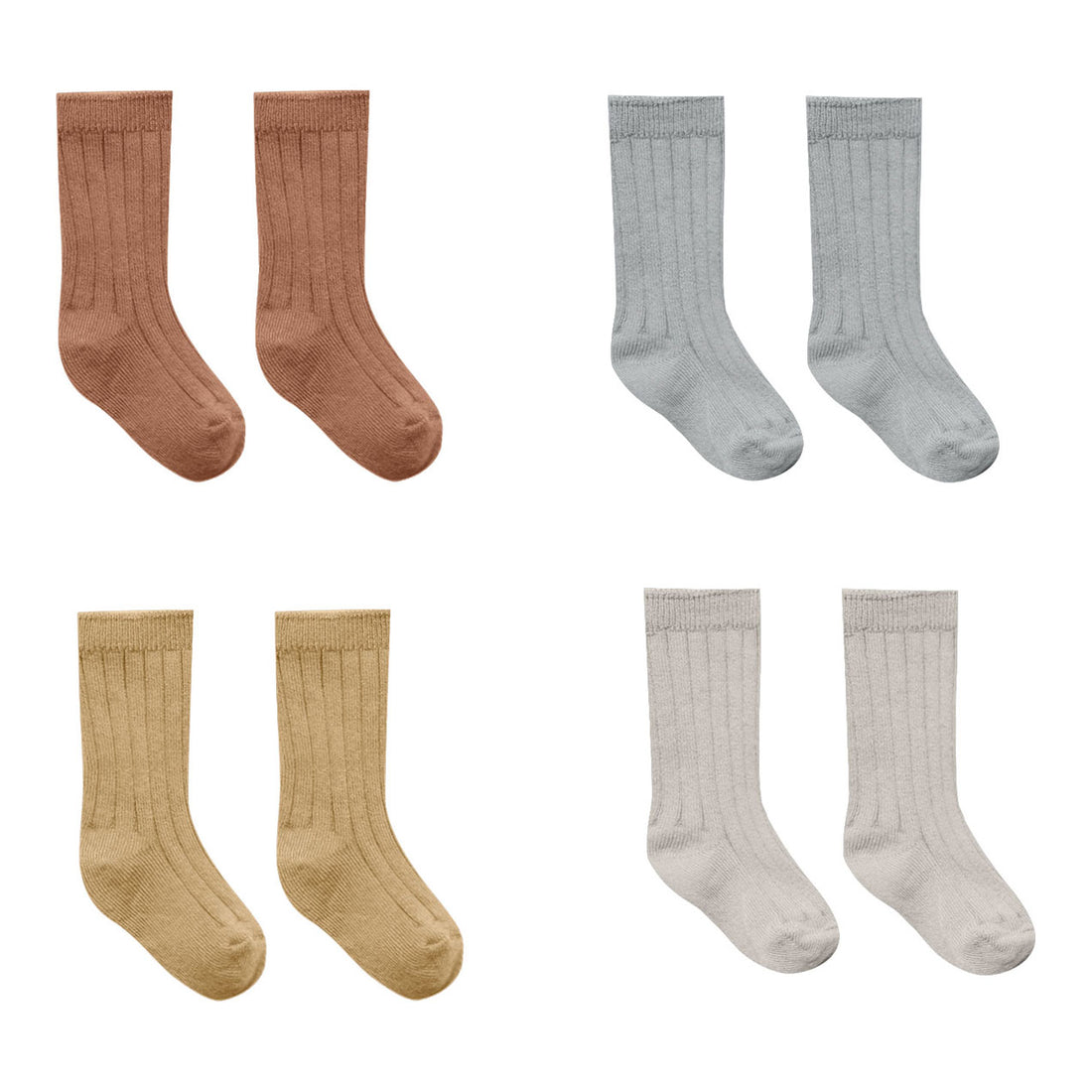 Quincy Mae  Clay, Dusty Blue, Honey, Ash Socks Set