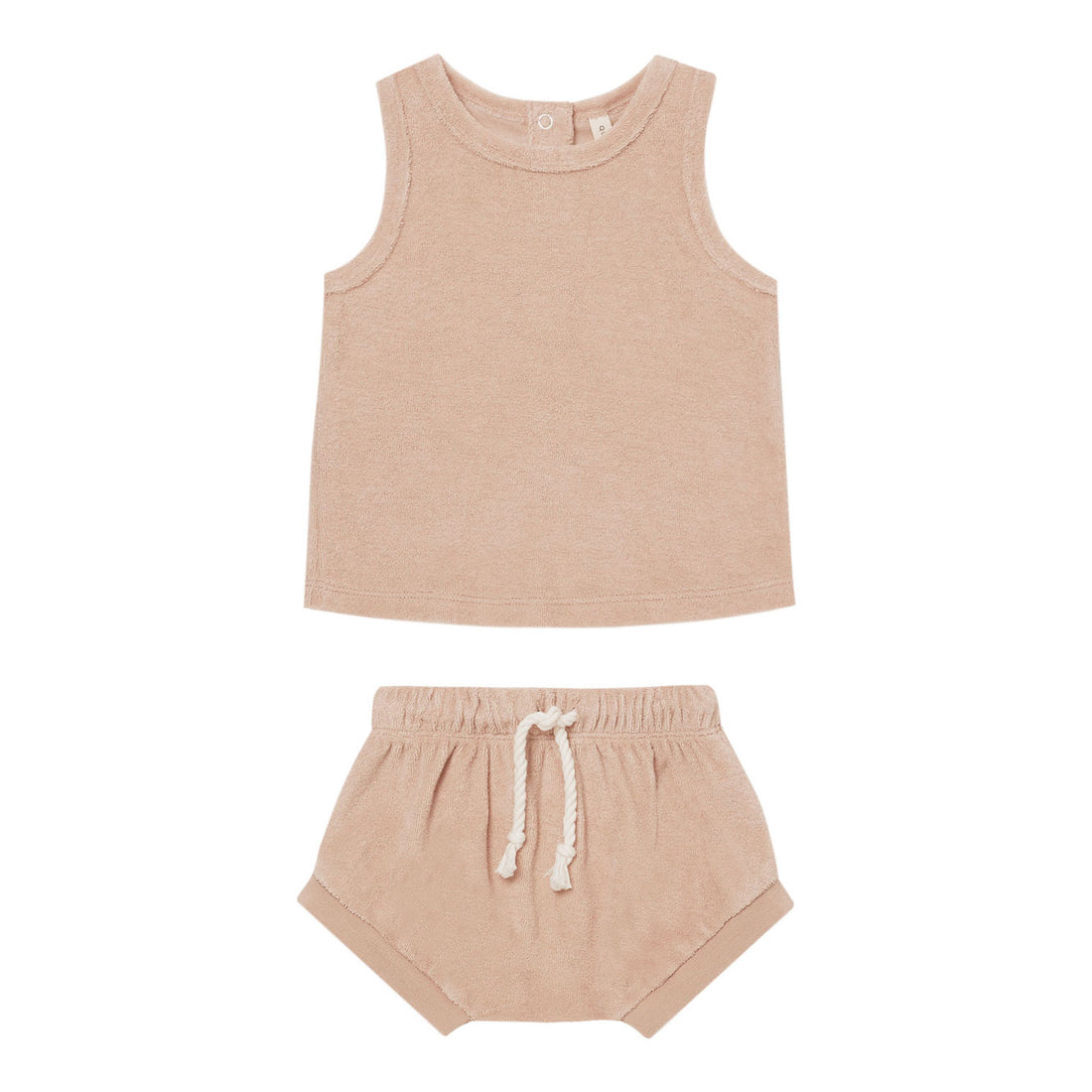 Quincy Mae Terry Tank + Short Set | Blush