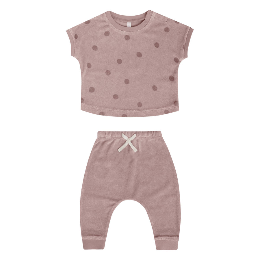 Quincy Mae Terry Tee Set | Dots