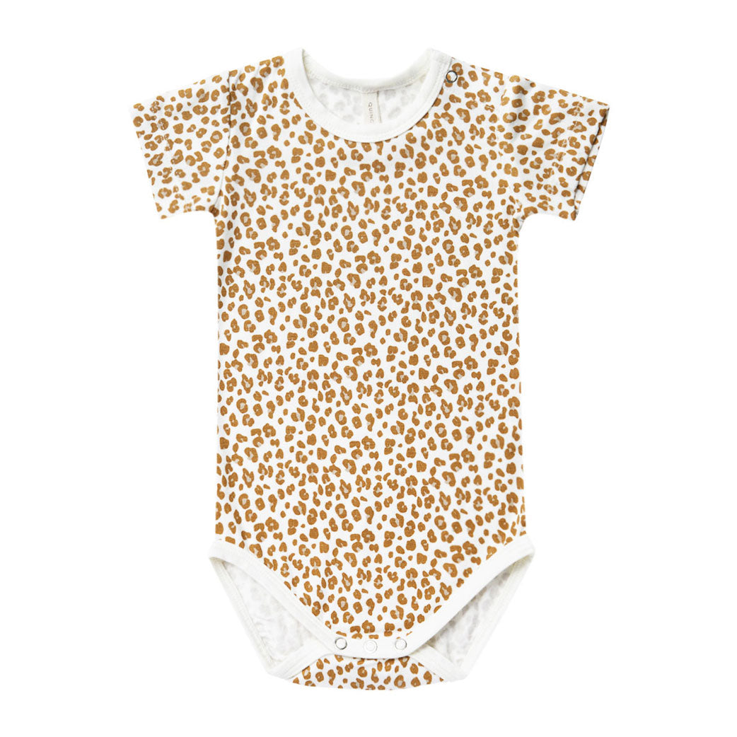Quincy Mae Bamboo Shortsleeve Bodysuit | Cheetah