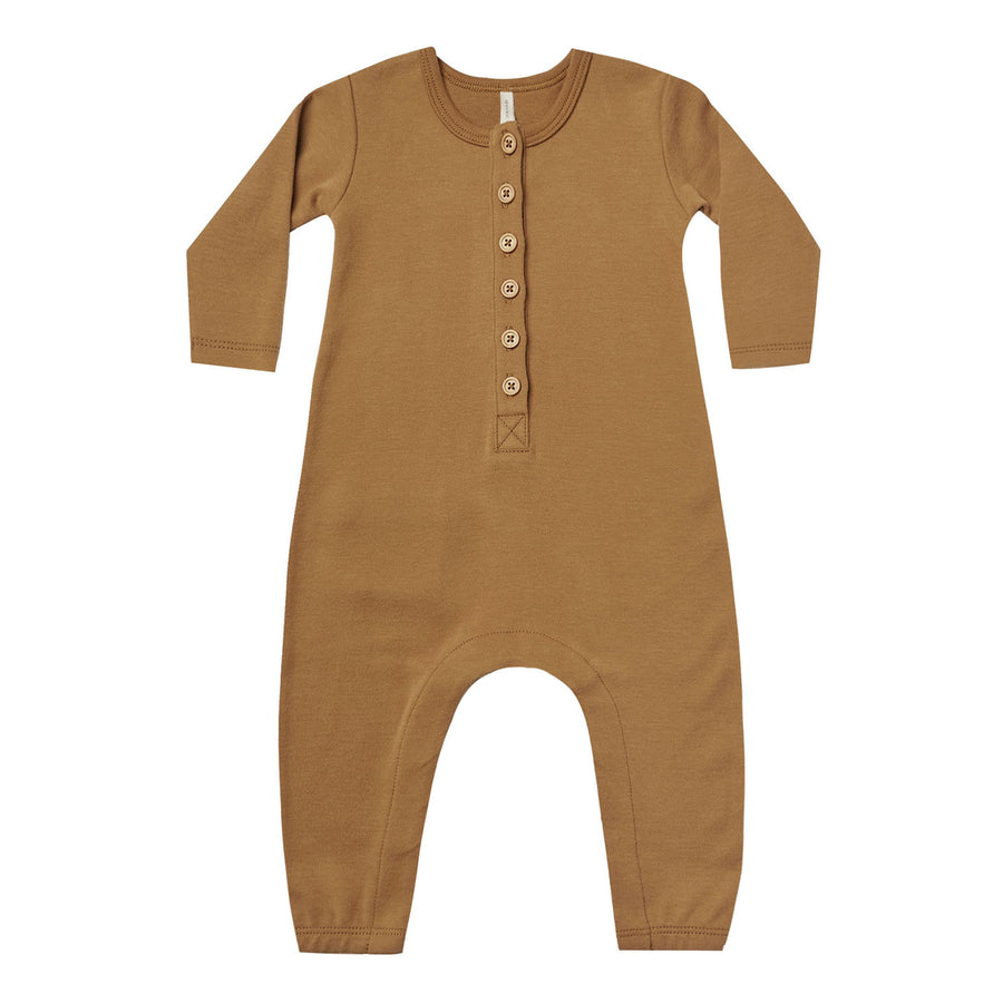Quincy Mae Longsleeve Jumpsuit-Walnut