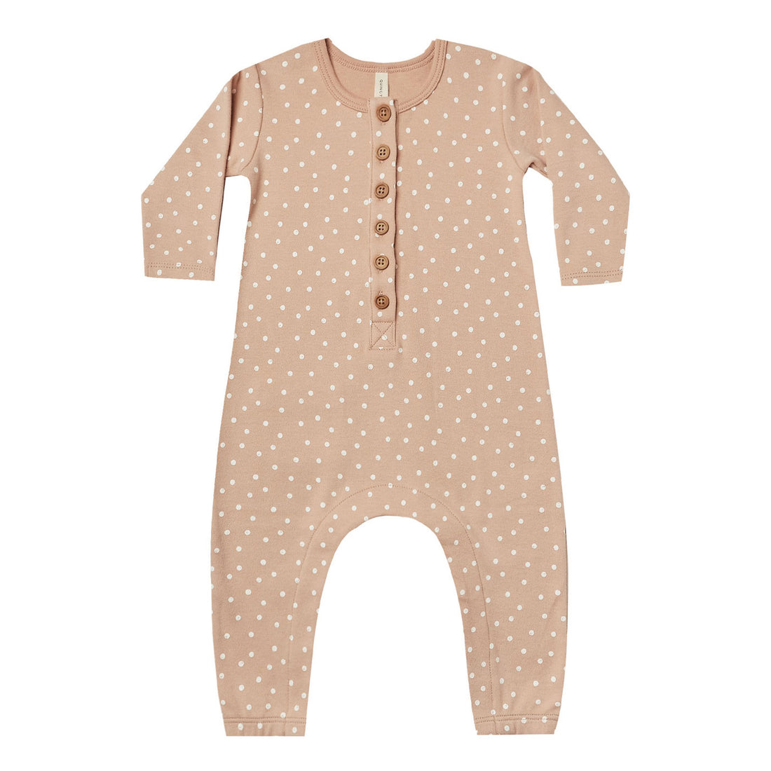 Quincy Mae Longsleeve Jumpsuit-Dots