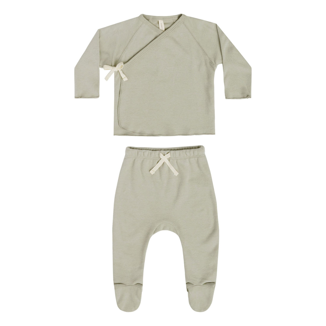 Quincy Mae Wrap Top + Pant Set | Pistachio