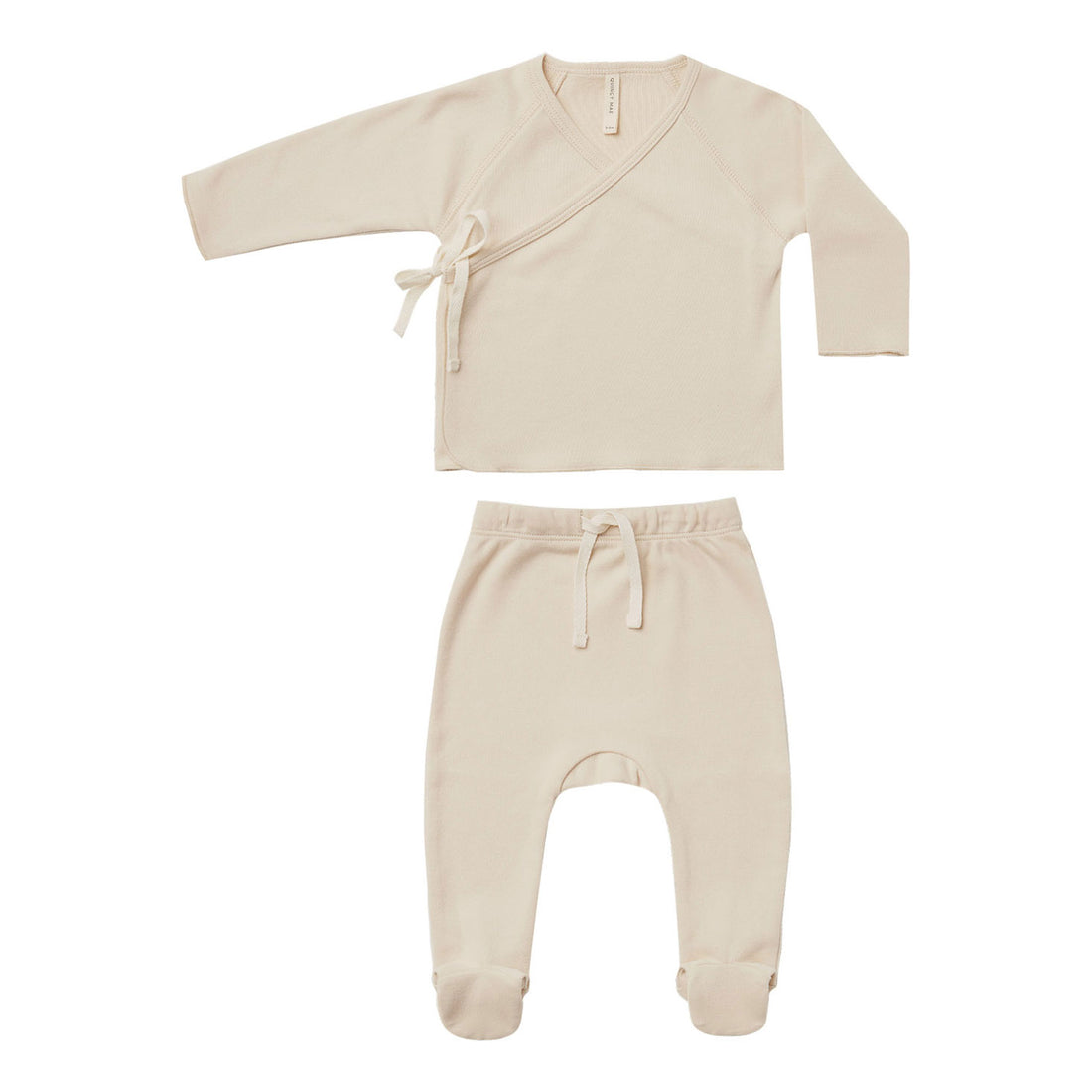 Quincy Mae Natural Wrap Top + Pant Set
