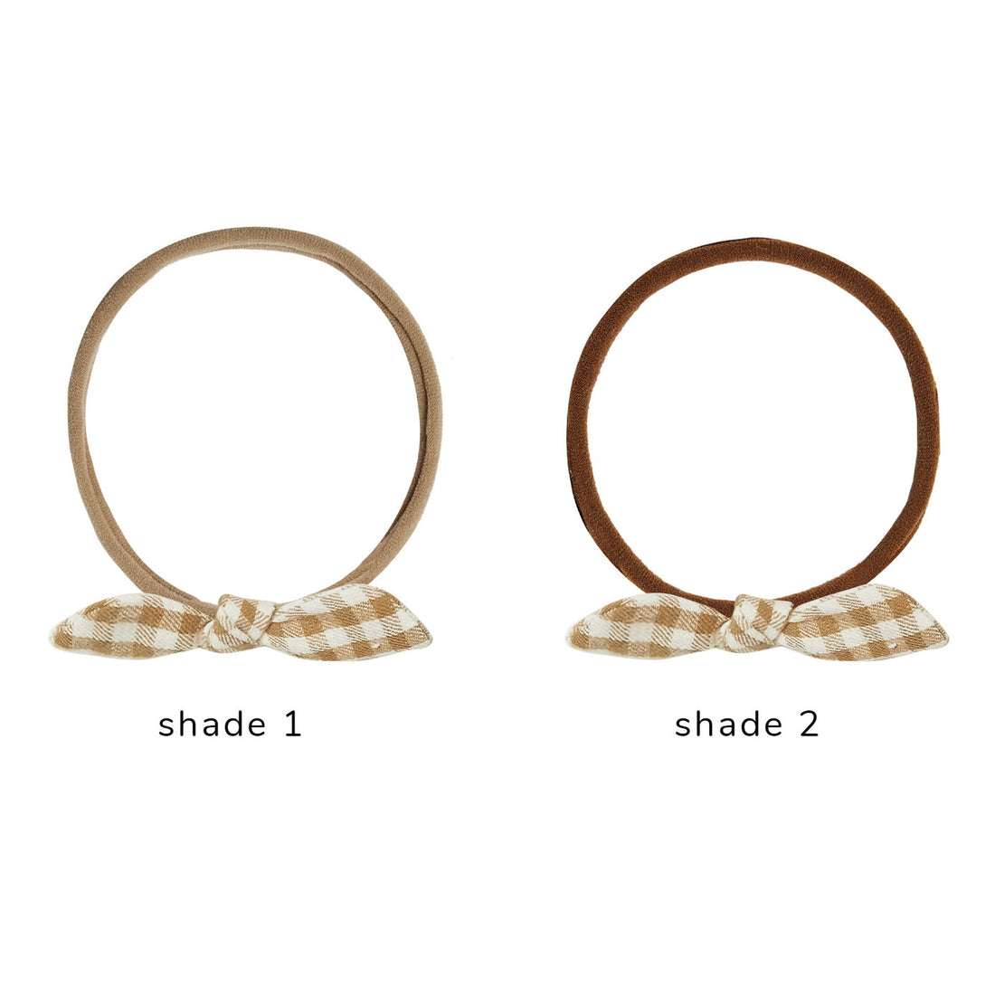Quincy Mae Little Knot Headband-Honey Gingham
