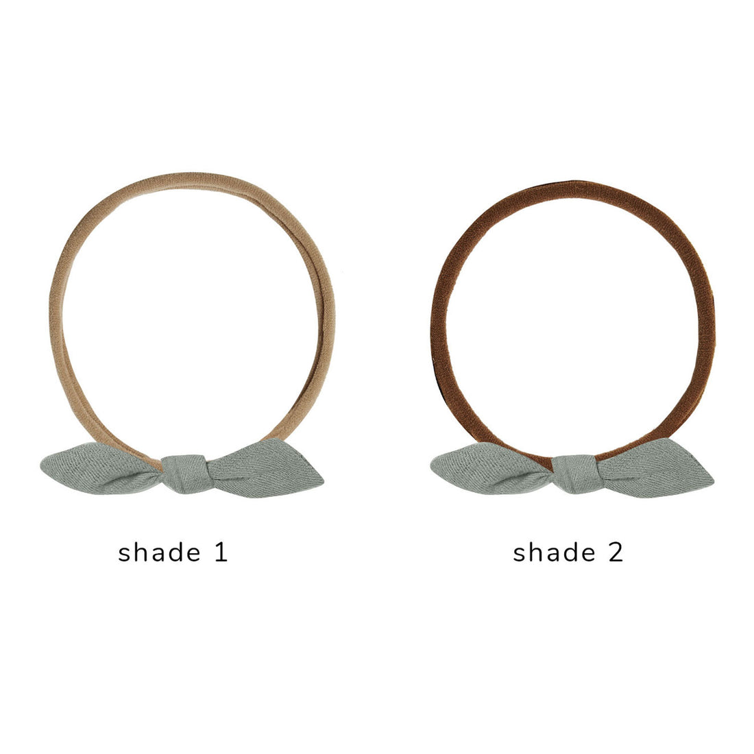 Quincy Mae Sea Green - Brown Little Knot Headband