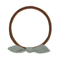Quincy Mae Sea Green - Brown Little Knot Headband