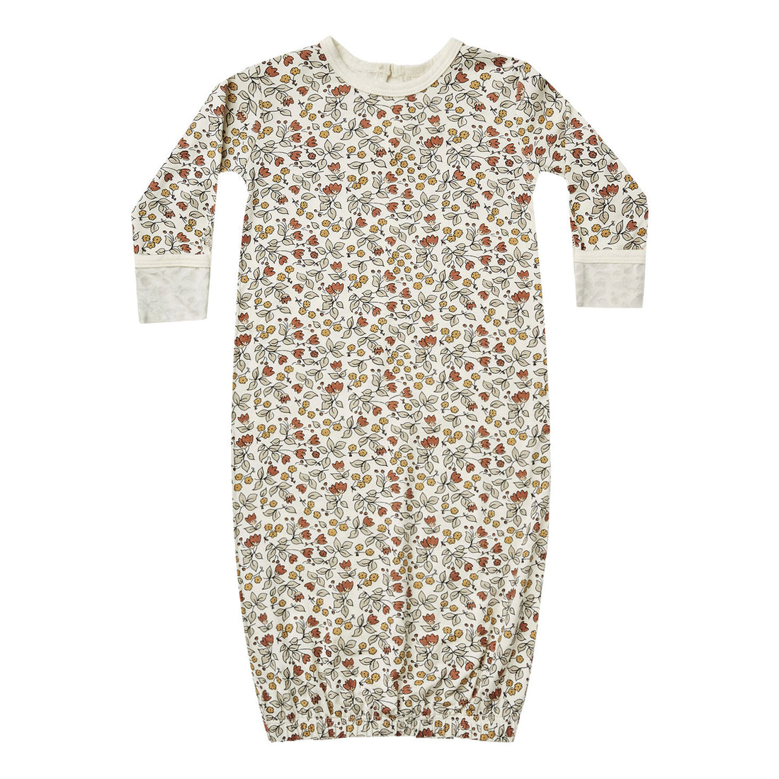 Quincy Mae Bamboo Baby Gown-Fleur