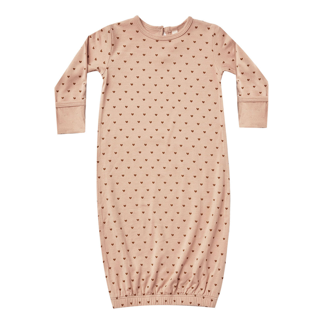 Quincy Mae Bamboo Baby Gown-Hearts