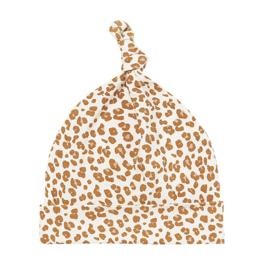 Quincy Mae Knotted Baby Hat | Cheetah