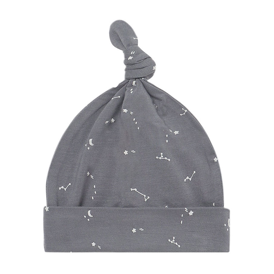 Quincy Mae Knotted Baby Hat | Washed-Indigo