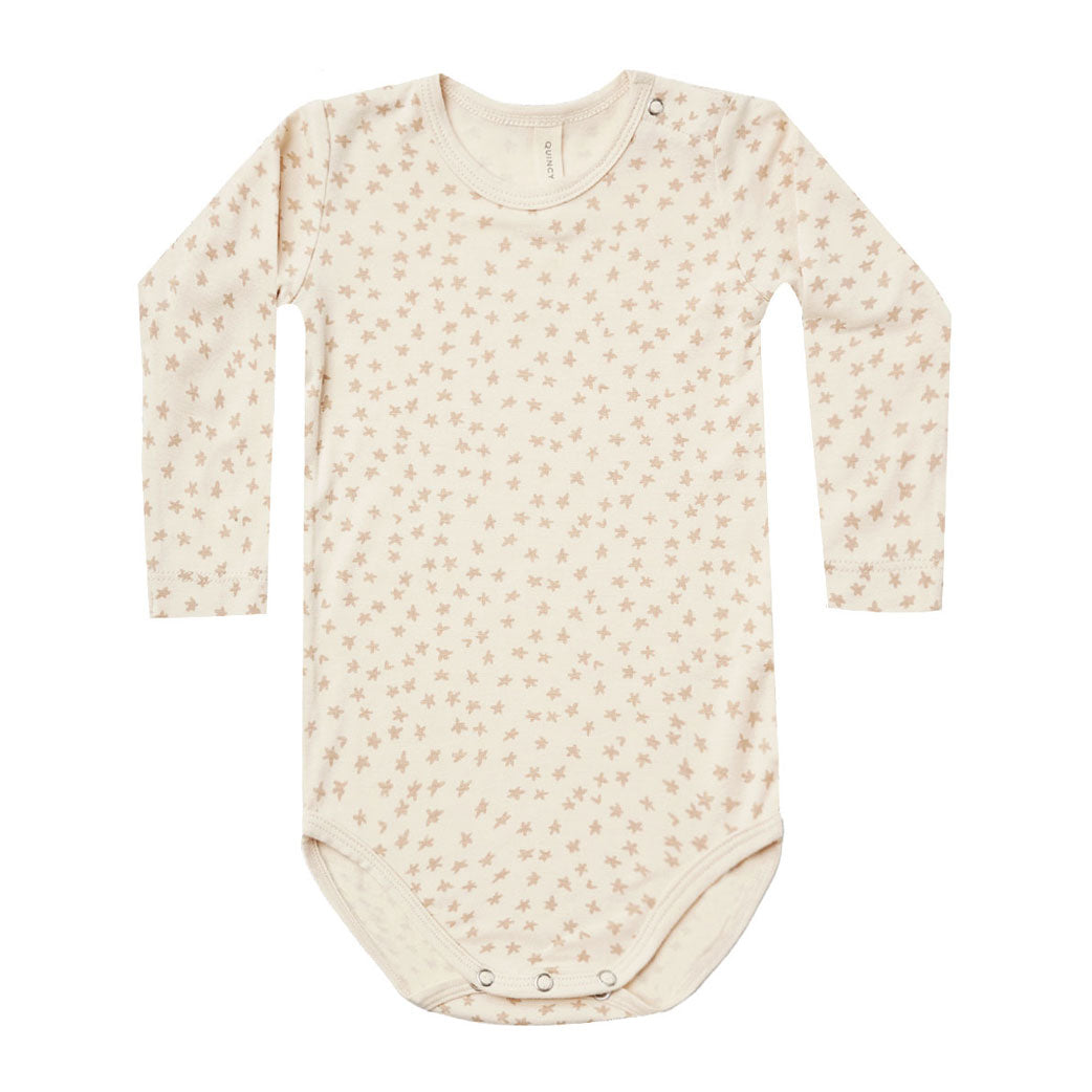 Quincy Mae Bamboo Longsleeve Bodysuit-Scatter