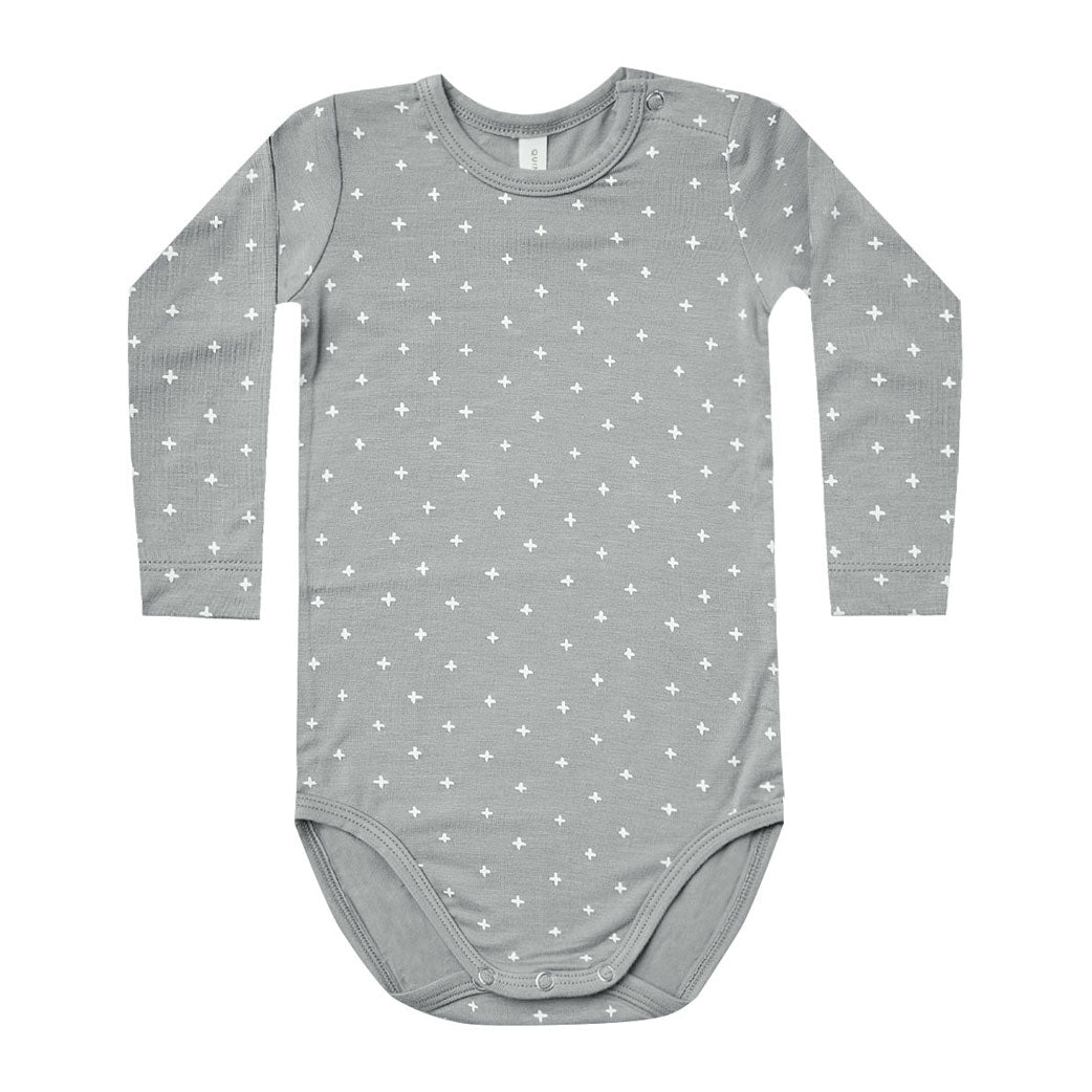 Quincy Mae Bamboo Longsleeve Bodysuit-Criss Cross