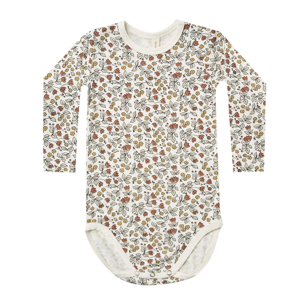 Quincy Mae Bamboo Longsleeve Bodysuit-Fleur