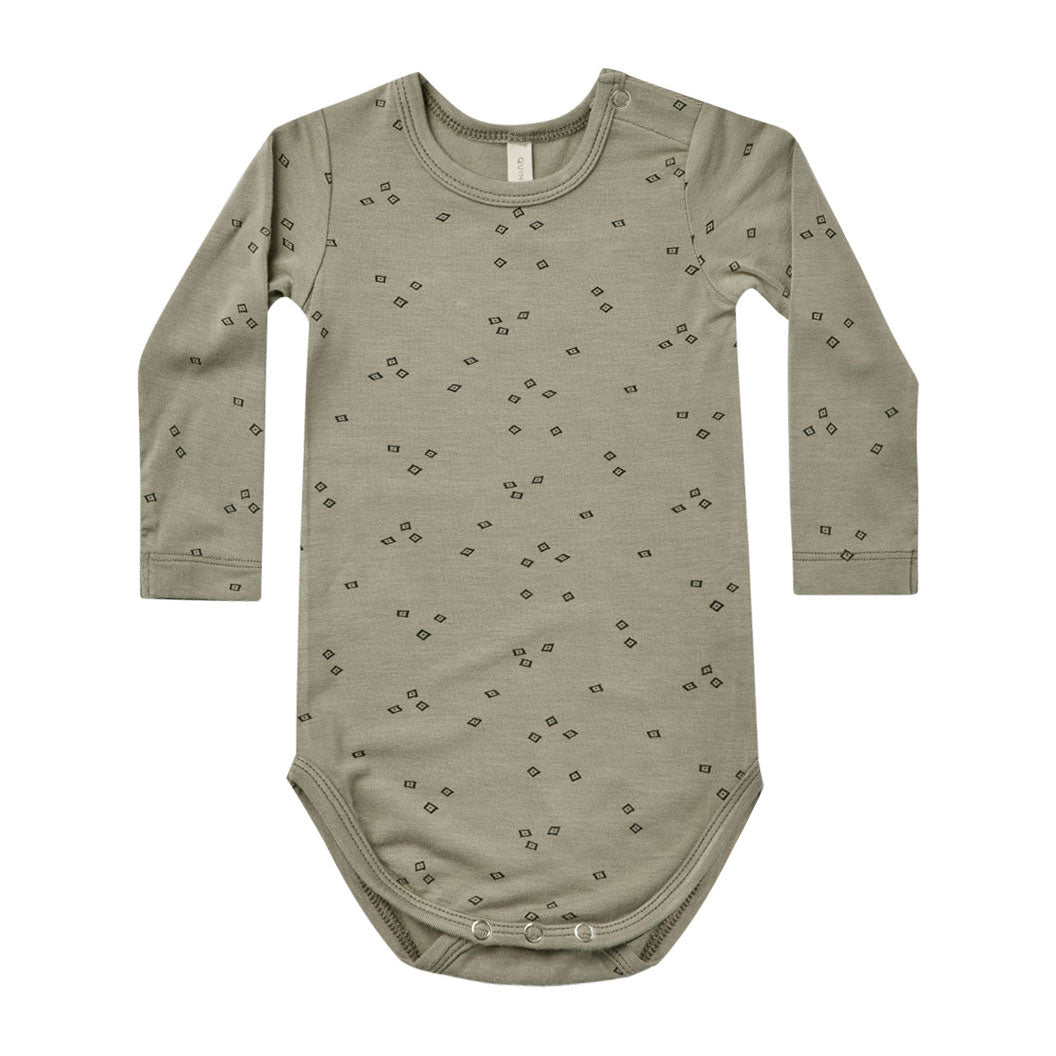 Quincy Mae Bamboo Long Sleeve Bodysuit | Geo