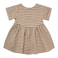 Quincy Mae Brielle Dress | Cocoa Gingham
