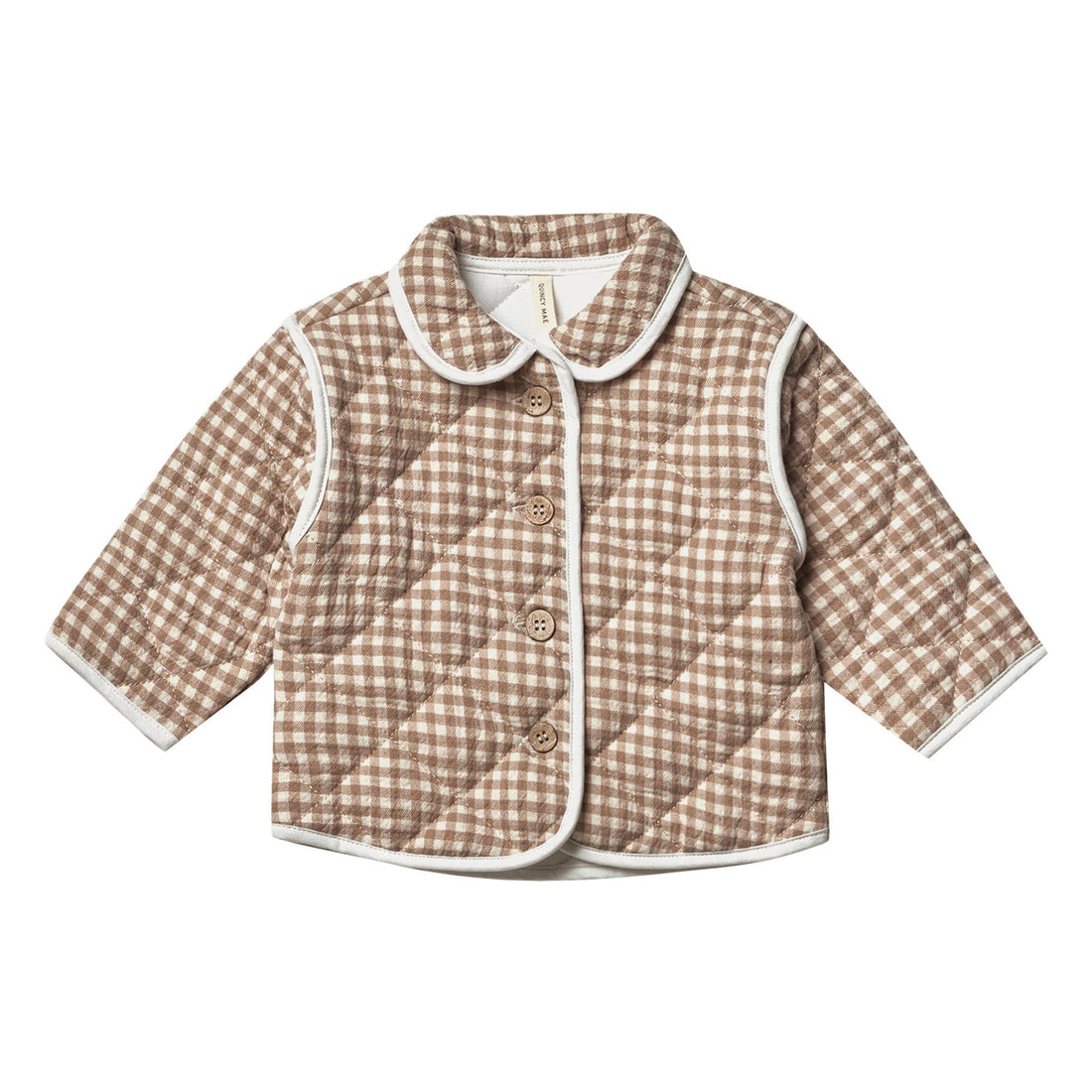 Quincy Mae Quilted Jacket | Cocoa Gingham