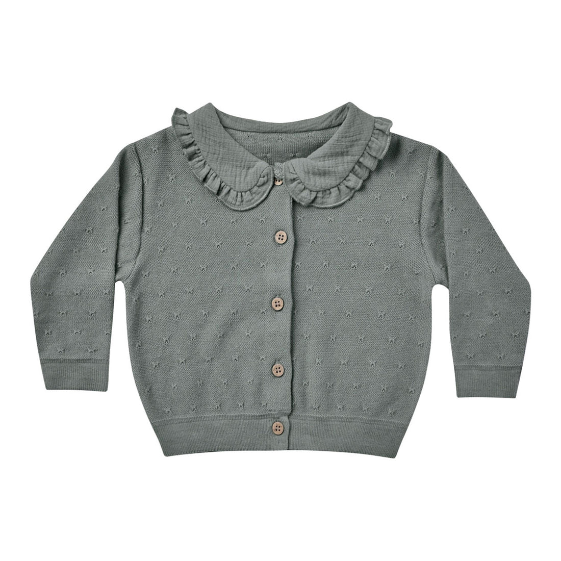 Quincy Mae Ruffle Collar Cardigan | Dusk