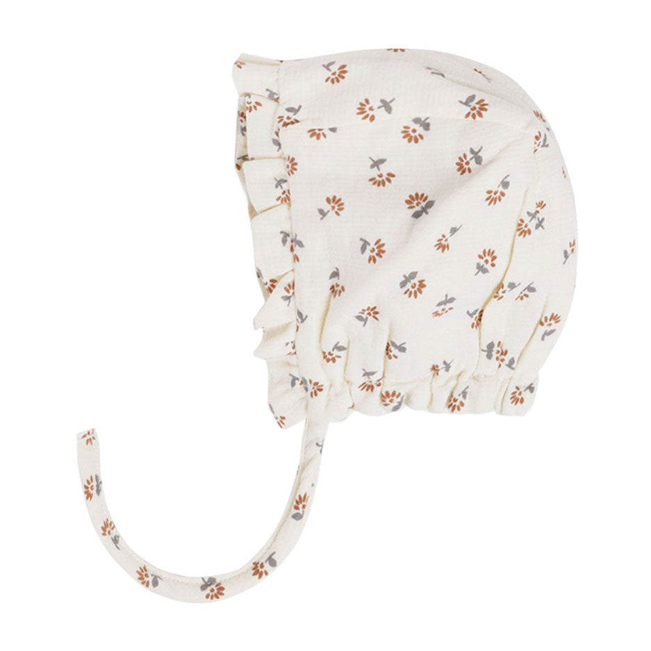 Quincy Mae Daisy Woven Ruffle Bonnet